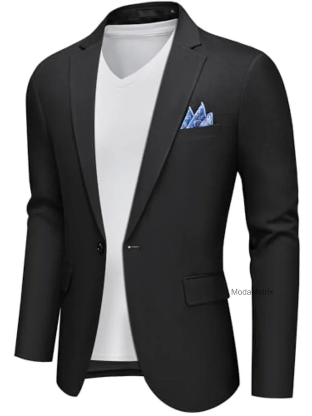 Slim Fit Lightweight Men's Sport Coat Blazer One Button Notch Lapel